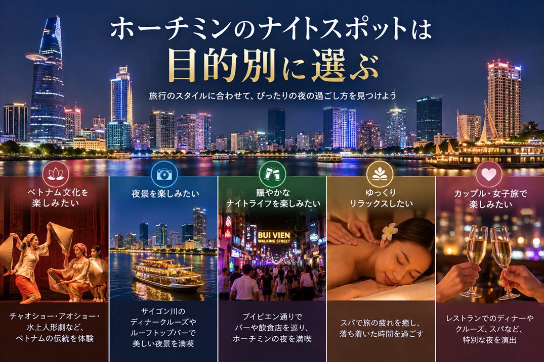 ホーチミンのナイトスポットは目的別に選ぶ