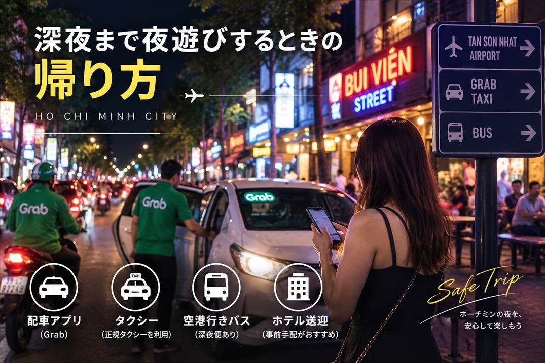 深夜まで夜遊びするときの帰り方